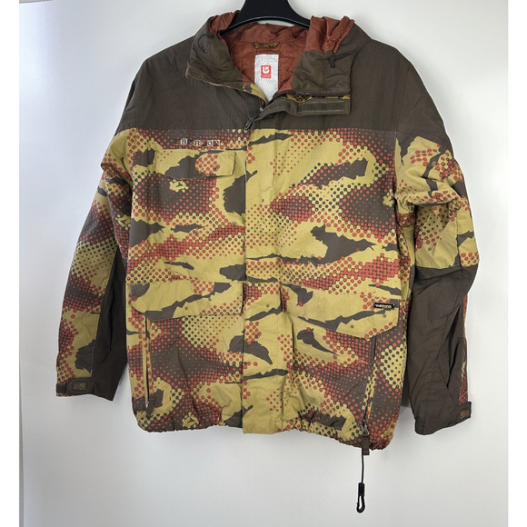 Burton Phantom Snowboard Jacket Hooded Ski Brown Outdoor Men's Size Large - Picture 2 of 16